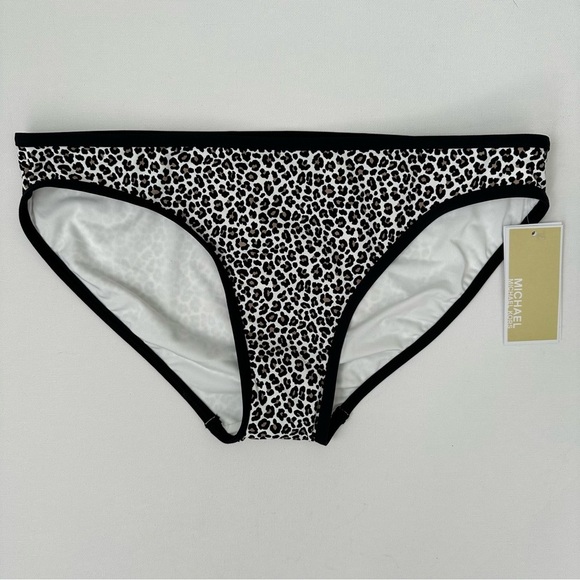 Michael Kors Women’s Mini Leopard Print Bikini Swim Bottom Size M - Picture 14 of 16